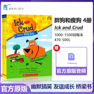 【趣味桥梁书 送音频】学乐ICK AND CRUD胖狗和瘦狗 英文原版进口桥梁书 幽默爆笑宠物萌化 小学生英文课外分级阅读图画书