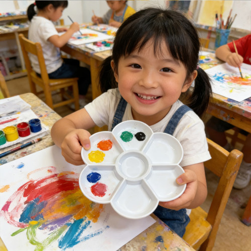 幼儿园绘画专用脚丫调色盘