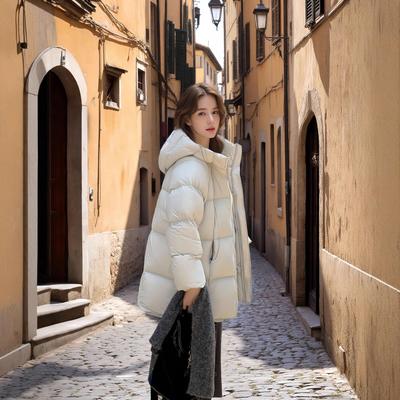 CV凸乆鸟羽绒服90%白鸭绒冬季新款爆款女中长款云朵泡芙柔软加厚