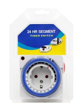 EU Timer 24 Hours Timer Switch Plug in Mechanical Grounded P