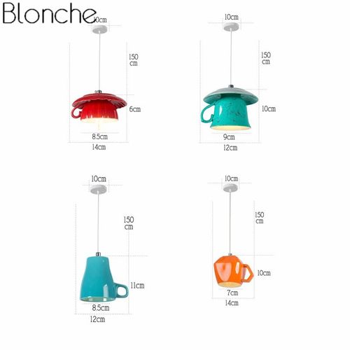 Nordic ea  eapot Led Pendant Lights Cerac Hanglamp Lunaire M