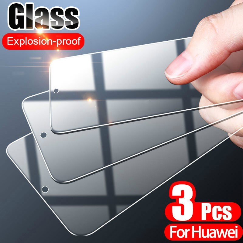 3Pcs Full Cover Tempered Glass on the for Huawei P30 P20 Pro