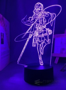 3D Anime Lamp Attack on Titan Levi Ackerman light for Bedroo