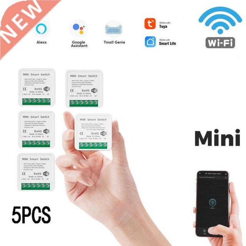 5PCSTuya WiFi  Switch 10A 2Way Control Smart Home Automat