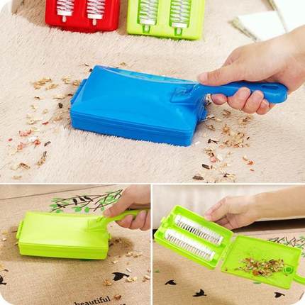 1PC Handheld Double Brush Head Carpet Table Brush Plastic Sw