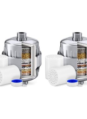 2X 15 Stage Shower Filter - Water Softener Shower Head Filte