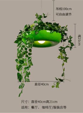 cottagecore industrial Aerial flower pot pendant lights for