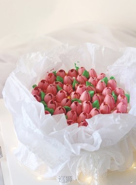 Insts-inspired Mother's Day white snow pear paper bouque