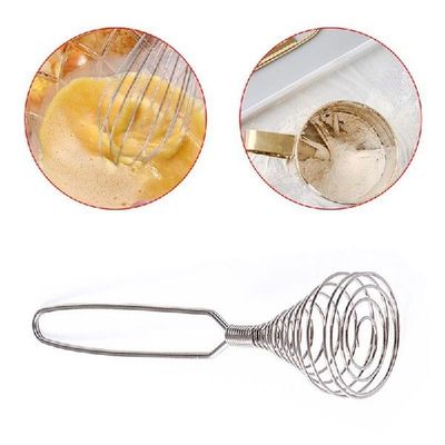 Stainless Steal Spring Egg Whisk Handheld Coil Egg Beater