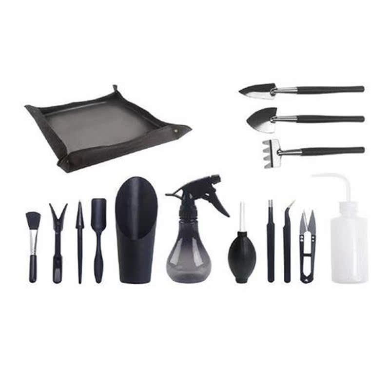 15pcs Gardening Tool Kit Scissors Floor Mat Rake Home