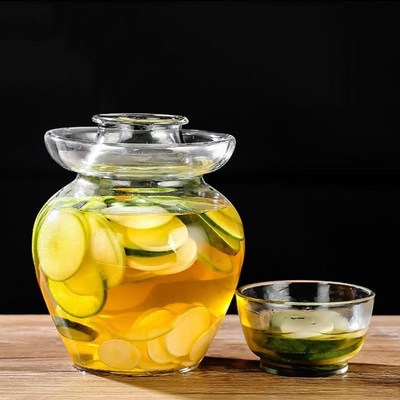 Transparent Thicken Glass Pickle Jar Korean Kimchi Jars Vege