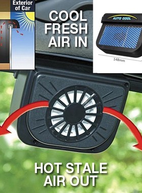 Solar Powered Auto Car Window Auto Air Vent Ventilation Fan