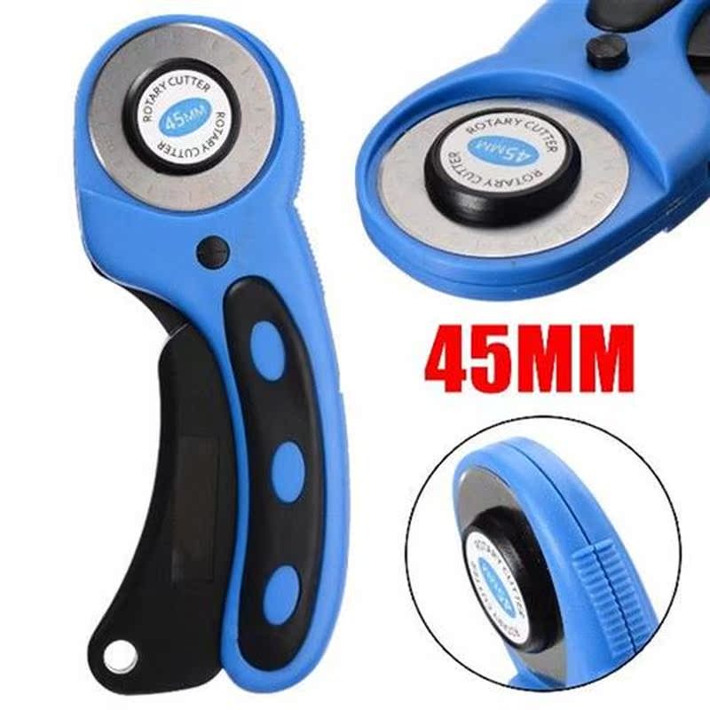 45mm Rotary Cutter Blue Rotary Cutter Quilter Sewing Fabric