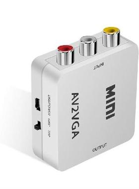 HD AV2VGA Video Converter Convertor Box Mini AV RCA CVBS to