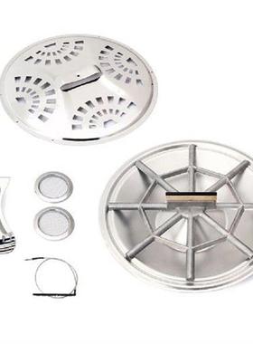 Hot 8pcs Resonator Cones Soundhole Screens Tailpiece Bridge