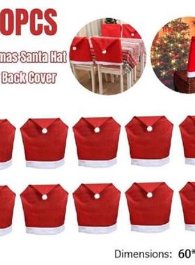 1-10PCS Christmas Decoration 2023 Dining Chair Cover Table