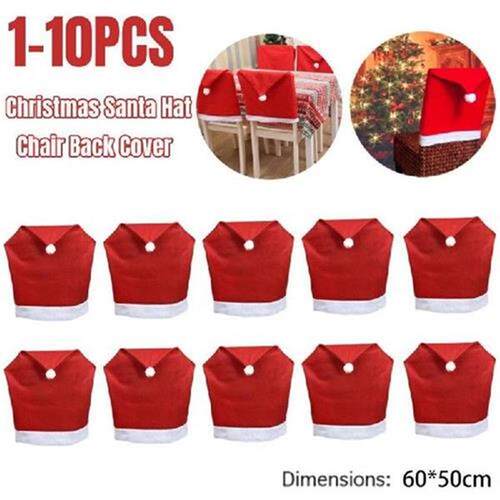 1-10PCS Christmas Decoration 2023 Dining Chair Cover Table