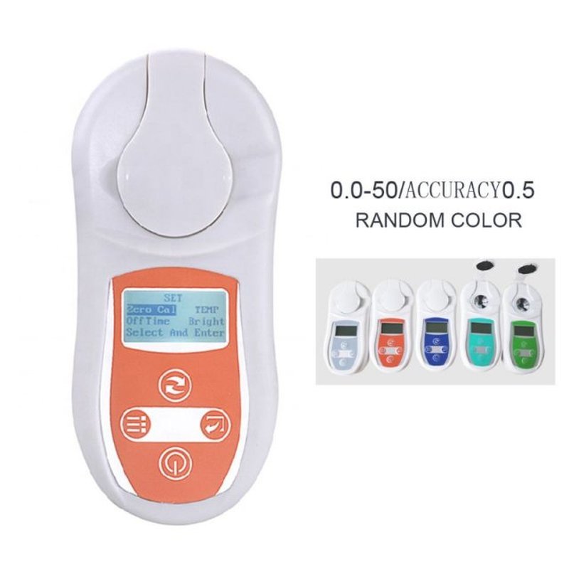 Digital Brix Refractometer Sugar Testing Meter 0-53% Tempera