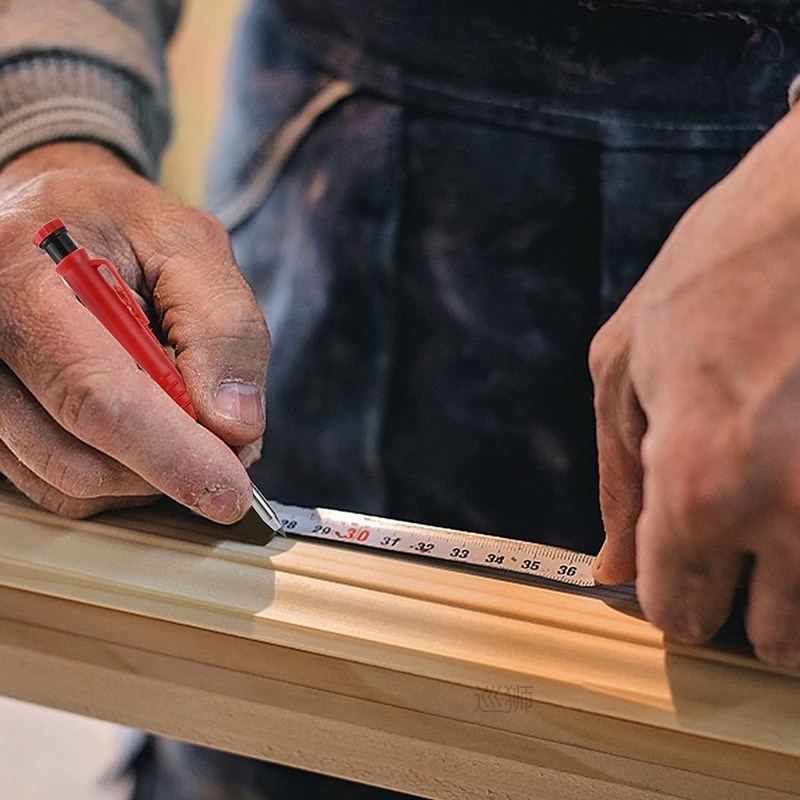 Carpenter Pencils,Solid Carpenter Pencils with Built-in Penc