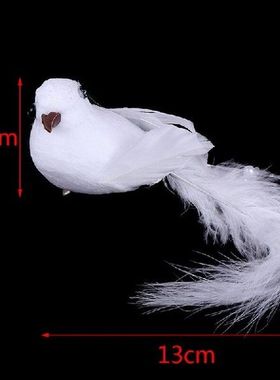 1Pcs Simulation Birds Artificial Feather Doves Feather Park