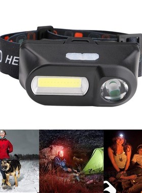 Camping Head Lamp LED Headlamp Work Light Hiking USB Recharg