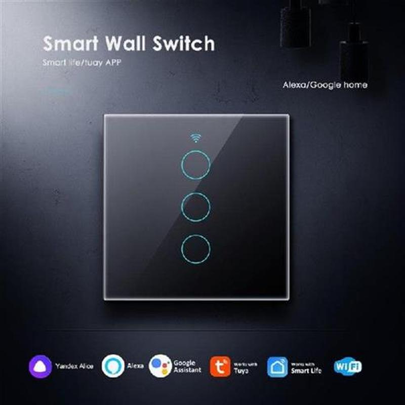 1/2/3/4 Gang Tuya WiFi Smart Light Switch Smart Touch