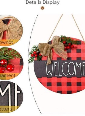 Welcome Sign Front Porch Decor  Door Hanging Gift for Christ