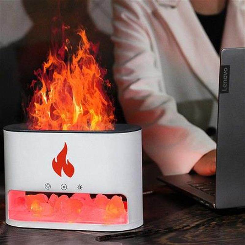 Flame Humidifier USB Electric Fragrance Machine with Night