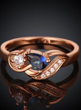 R047-B-8 Luxury Women Girl Antiallergic Rose Gold Plated Zir