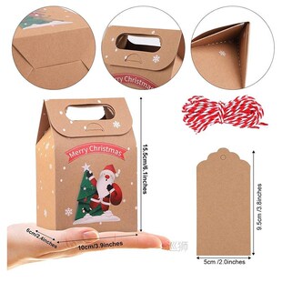 24PCS Christmas Gift Boxes Bags Candy Cookies Bags Christmas