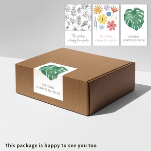 This Package Is Happy To See You Too Flower Stickers Seal La