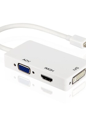 3 In 1 Thunderbolt Mini Display Port DP Male to HDMI/ DVI/ V