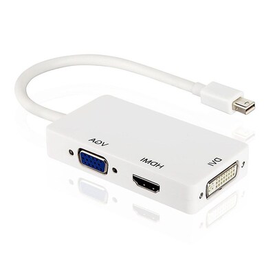 3 In 1 Thunderbolt Mini Display Port DP Male to HDMI/ DVI/ V