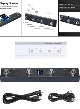 Compact amperos Control 4 Buttons Footswitch support