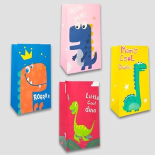 Cartoon Dinosaur Candy Bag Little Cool Dino Porpcorn Bag Roa