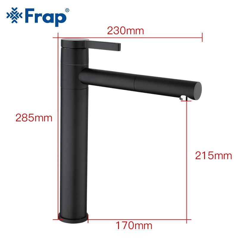 New Arrival High black Spray Painting Basin Taps Bathroom fa