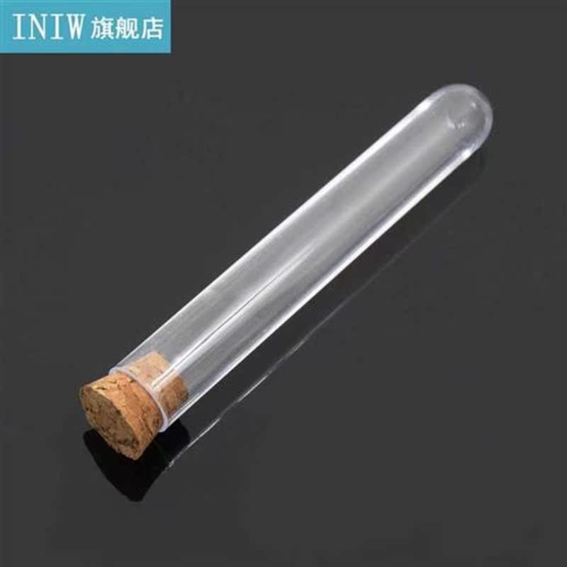 Laboratory Plaic Te Tube With Cork 6-inch 20ml Clear, Pa