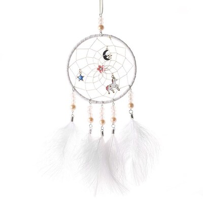 nicorn Dream Catcher LED Lights Girl Baby Bedroom Wall Hangi