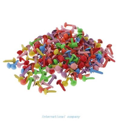 200PcS Metal Round Head SPlit Pin BRadS PaPeR FaSteneR  ScRa