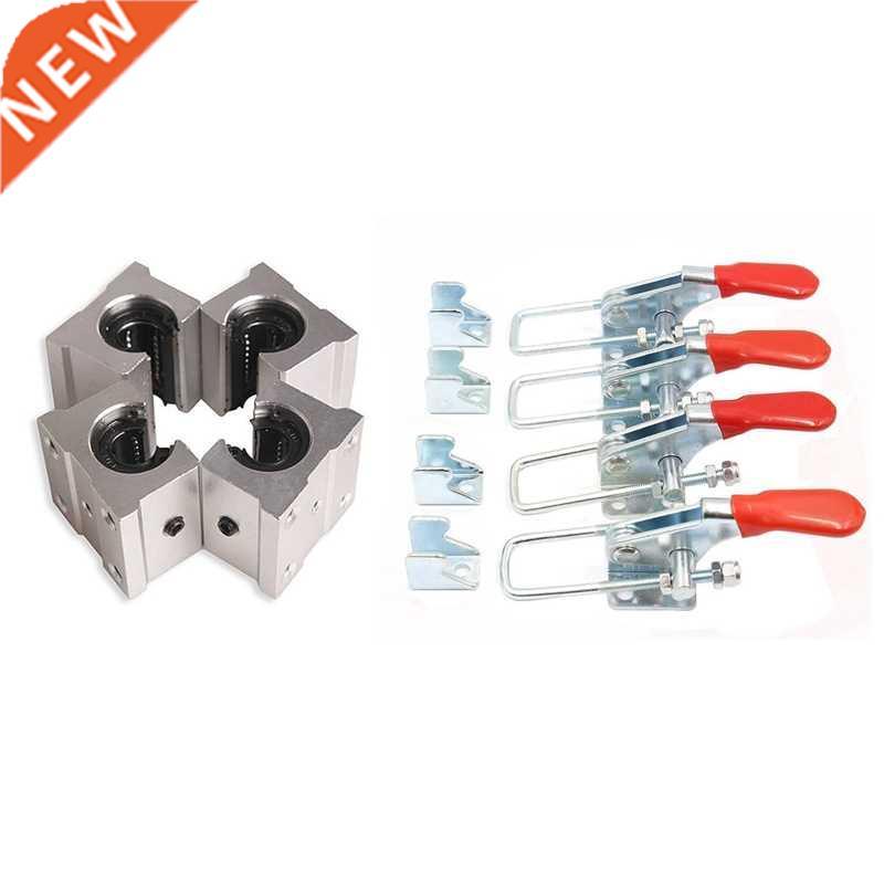 4 Pcs SBR12UU 12Mm Aluminum Linear Motion Router Bearing Blo