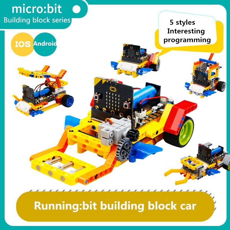 Microbit programming building block smart car Microbit robo
