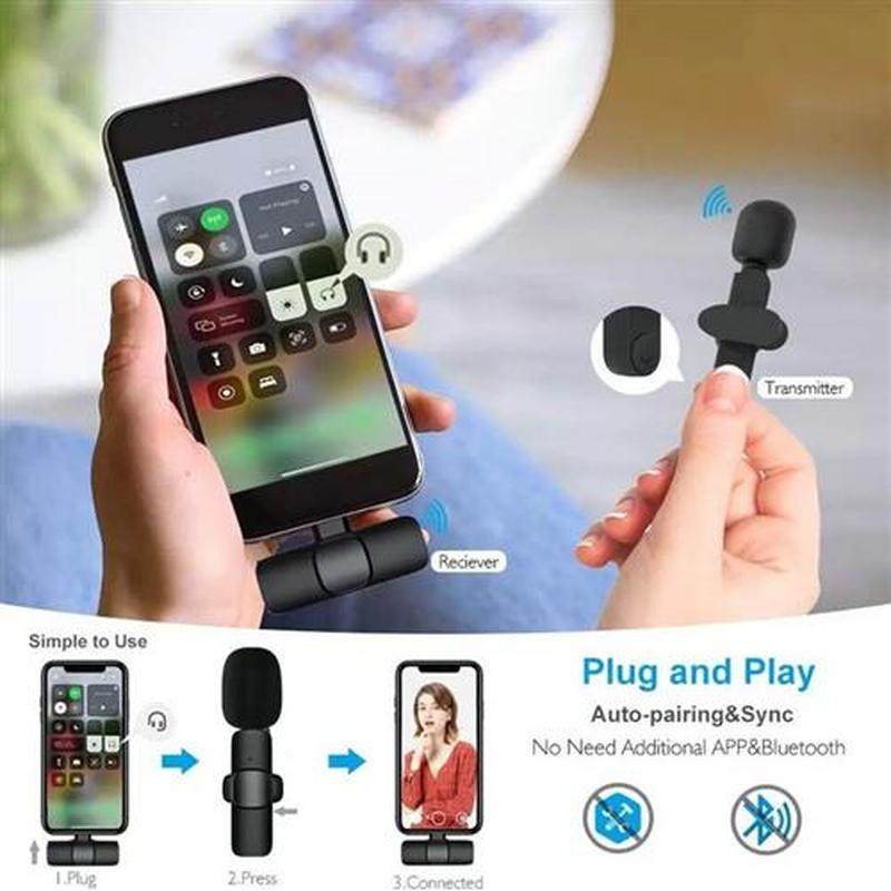 Wireless Lavalier Microphone Broadcast Lapel Microphones Set