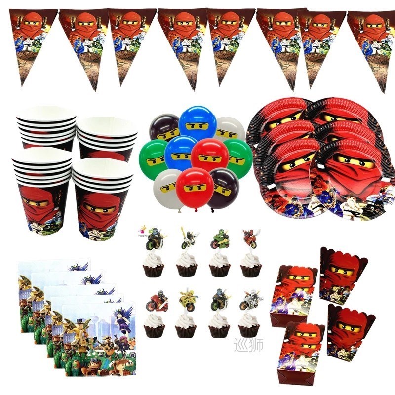 82pcs/lot Ninja Theme Party Decoration Tableware Paper Cups