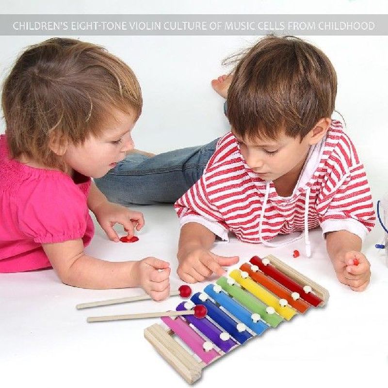Wooden Octave Xylophone Learning Education Montessori Toy