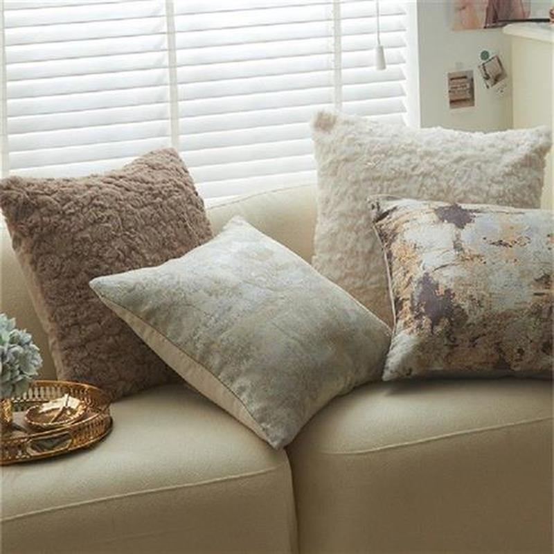 1Pc Fur Decorative Cushion Cover Pillow Sofa Plush