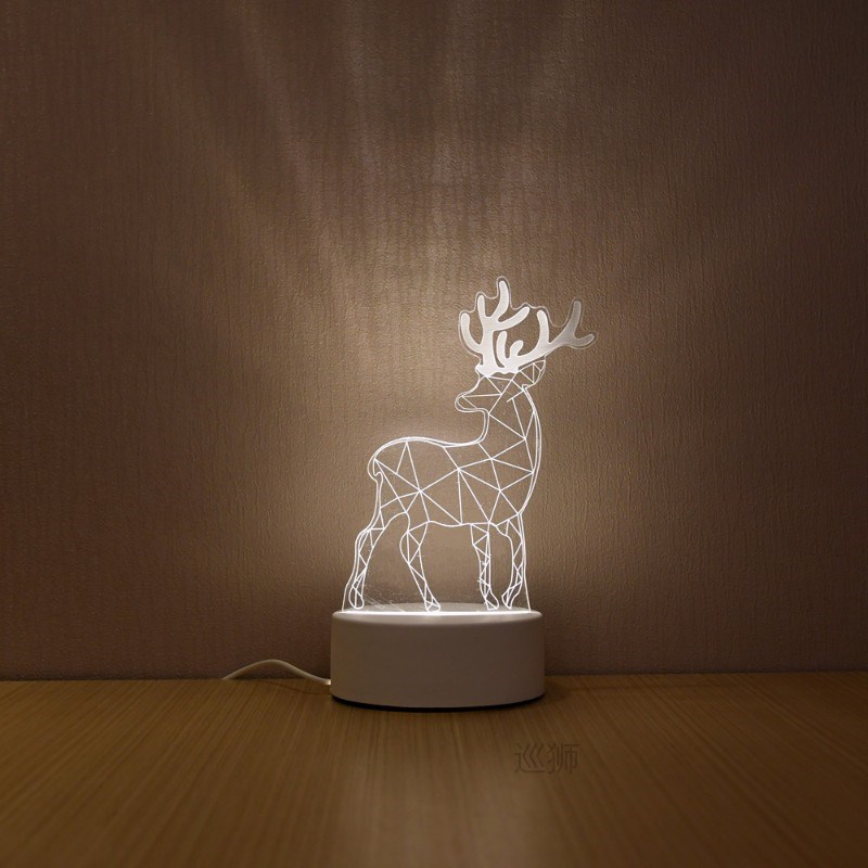 3D LED Lamp Creative 3D LED Night Lights Novelty Illusion Ni