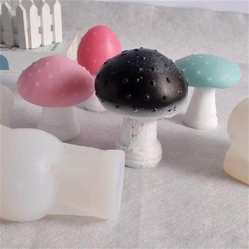 3D Mushroom Shaped Candle Mold Aromatherapy Plaster Soap