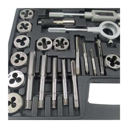 40 PCS METRIC TAP WRENCH AND DIE SET CUTS M3-M12 BOLTS &