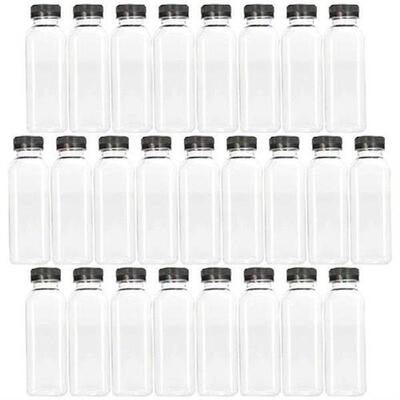 25Pcs 350ML Clear Juice Bottles Frosted Water Bottle