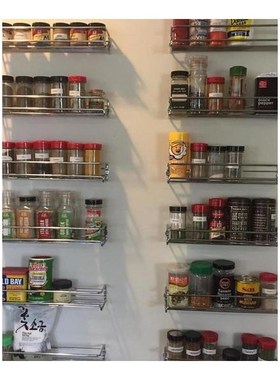 Space Saving Spice Racks Chrome Spice Holder for Wall Mounti